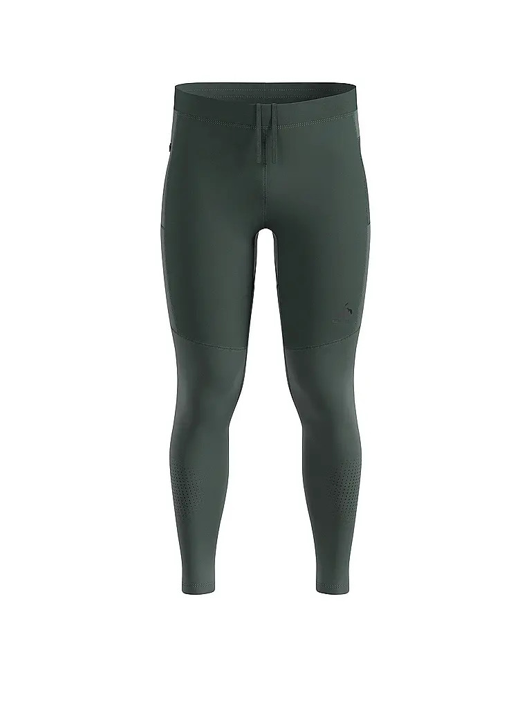 ODLO | Herren Lauftight Zeroweight Warm Reflective 2.0 | dunkelgrün