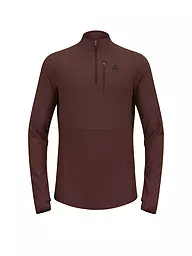 ODLO | Herren Unterzieh Zipshirt Descent Ceramiwarm | braun