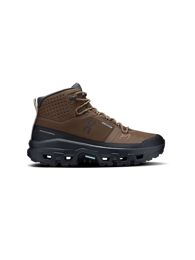 On ON Herren Wanderschuhe Cloudrock Mid WP braun | 42, braun
