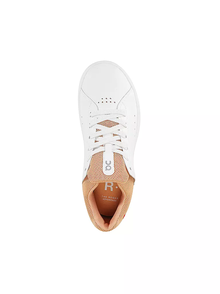 ON | Damen Freizeitschuhe The Roger Advantage WHITE COPPER | weiss