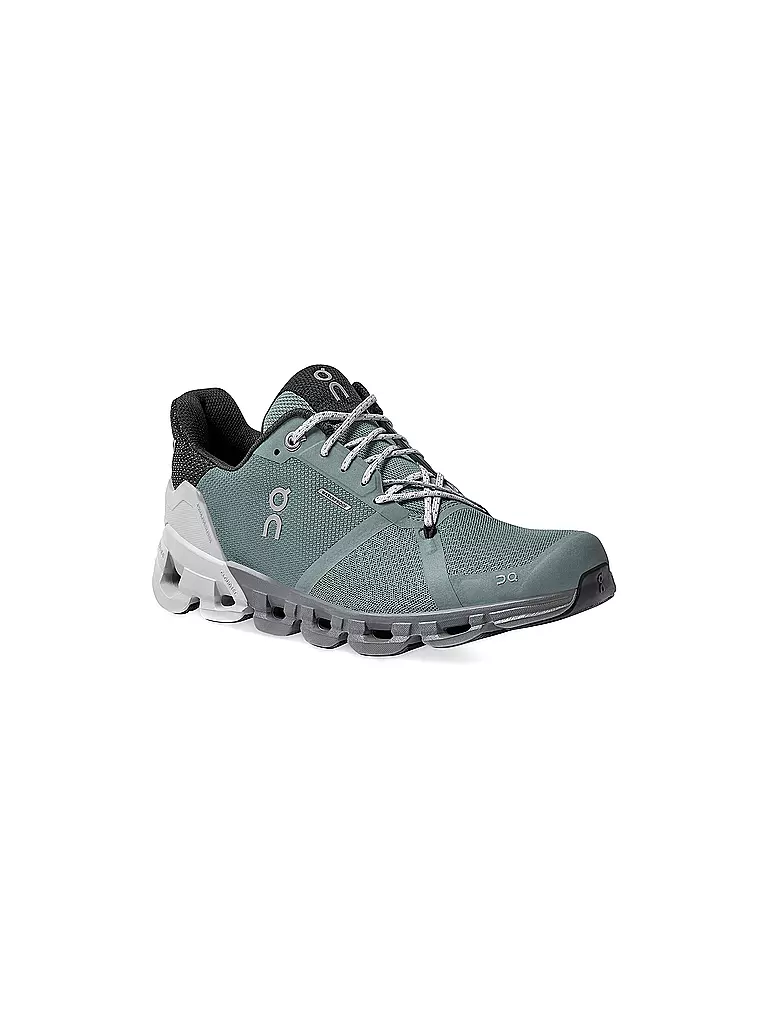 ON | Damen Laufschuhe Cloudflyer Waterproof SEA GLACIER | türkis