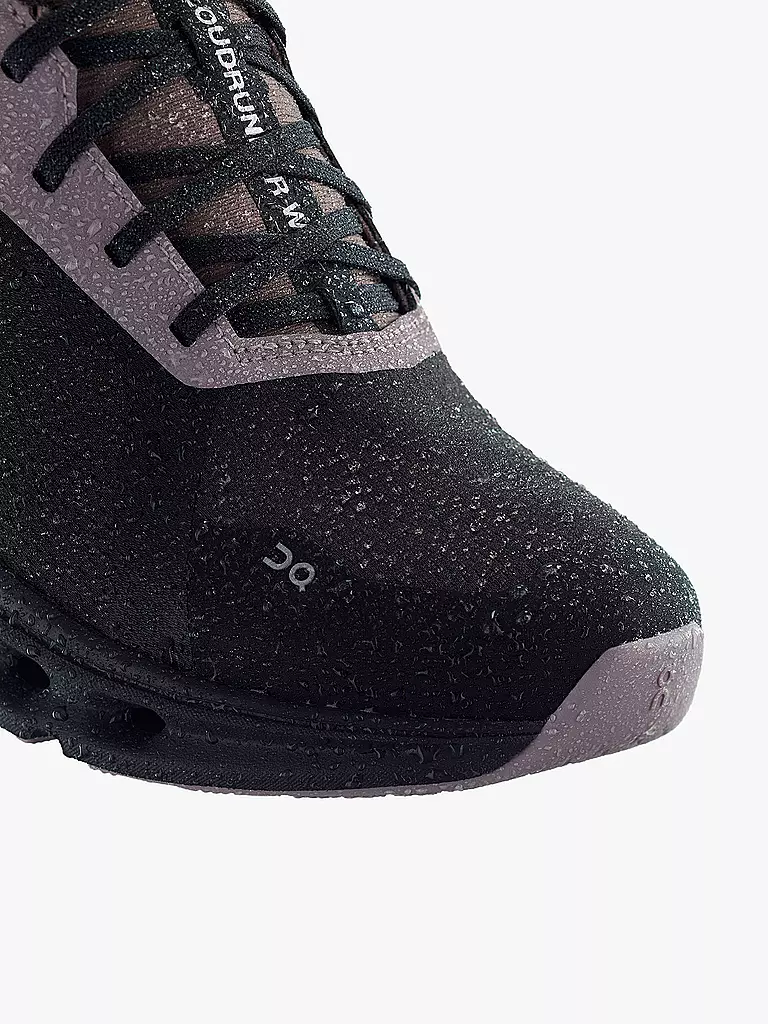 ON | Damen Laufschuhe Cloudrunner Waterproof BLACK GRAPE | lila