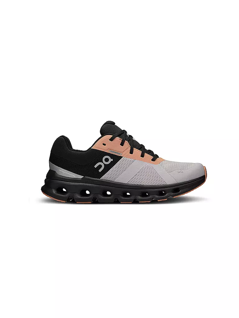 ON | Damen Laufschuhe Cloudrunner Waterproof FADE BLACK | lila