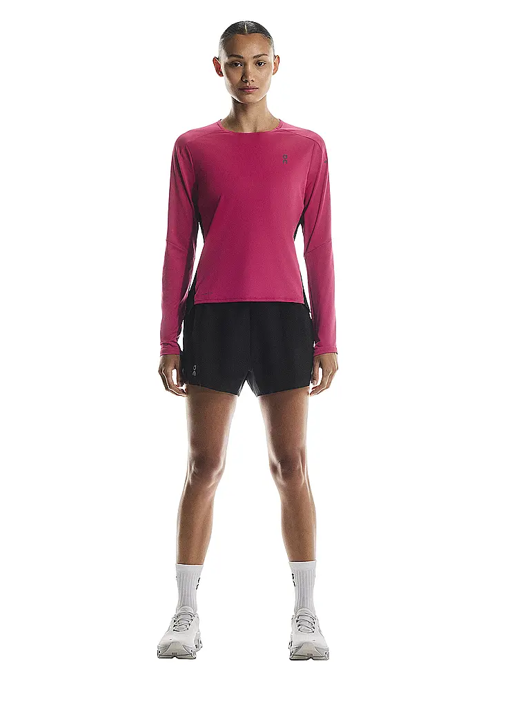 ON | Damen Laufshirt Performance Long-T | dunkelrot
