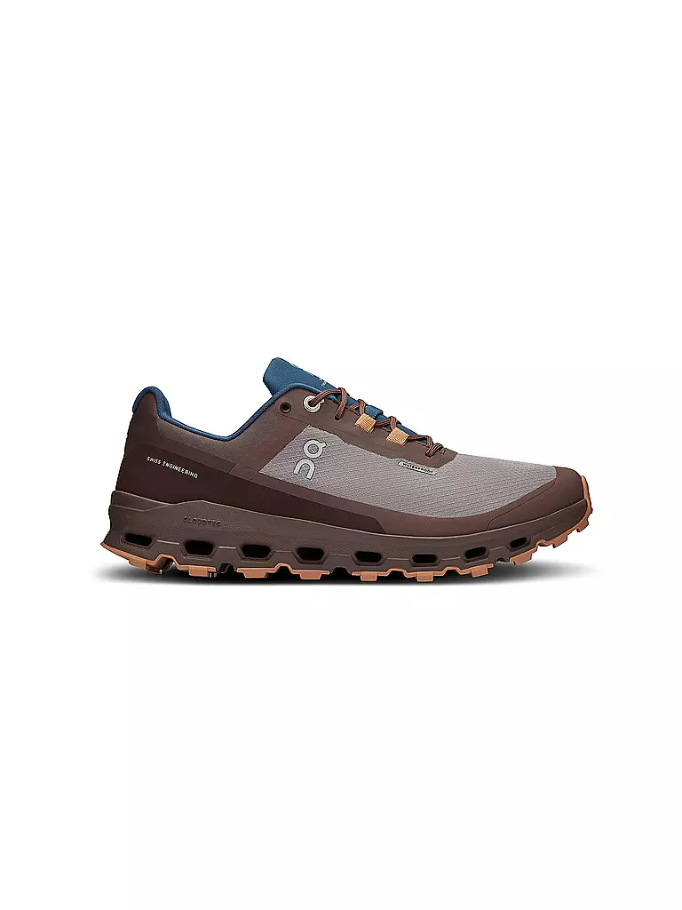 ON | Damen Traillaufschuhe Cloudvista Waterproof ZINC GRAPE | beere