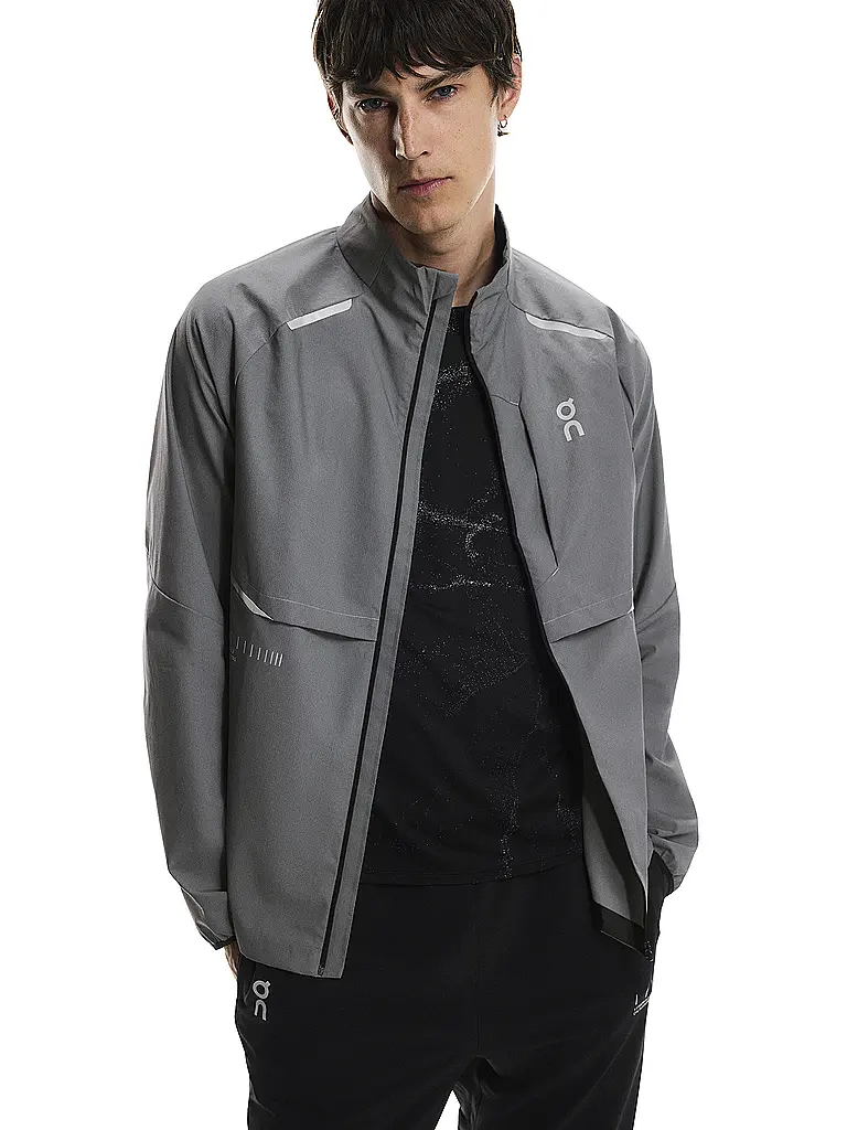 ON | Herren Laufjacke Weather Lumos | schwarz