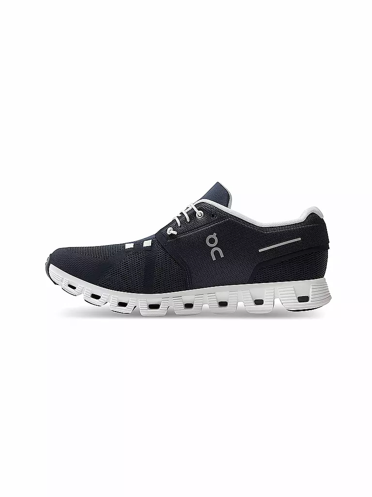 ON | Herren Laufschuhe Cloud 5 MIDNIGHT / WHITE | blau