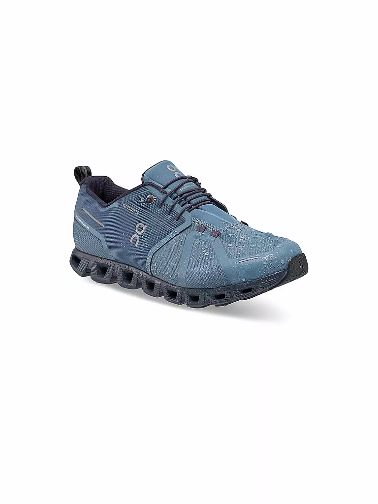 ON | Herren Laufschuhe Cloud 5 Waterproof METAL NAVY | blau