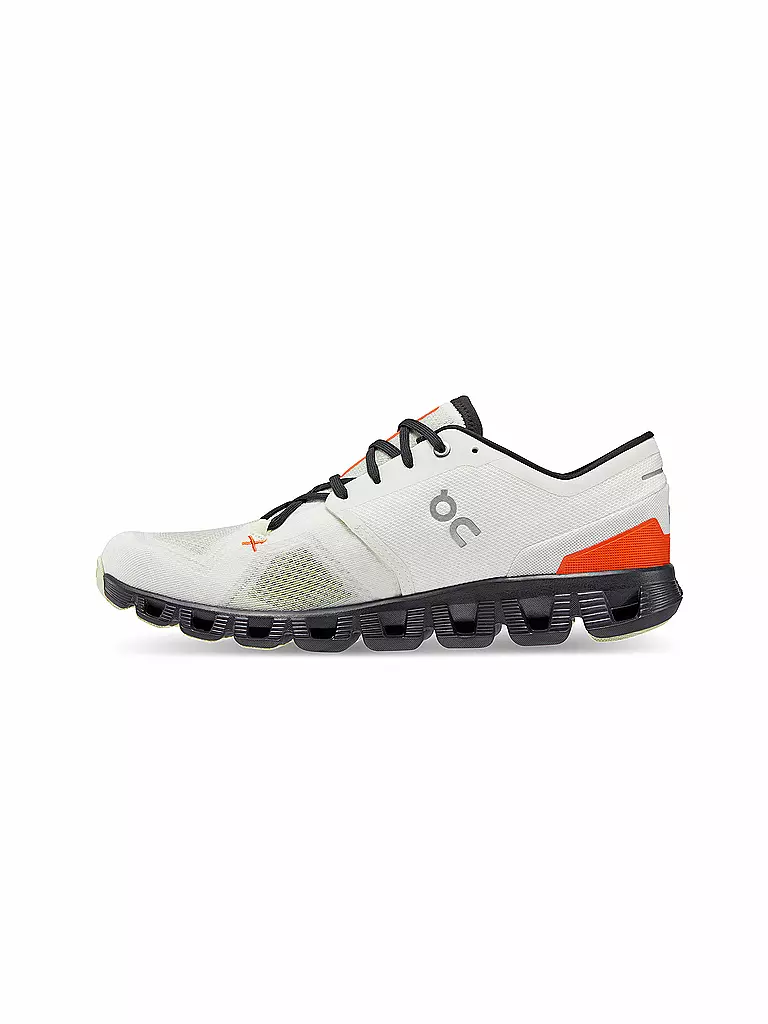 ON | Herren Laufschuhe Cloud X 3 IVORY FLAME | weiss