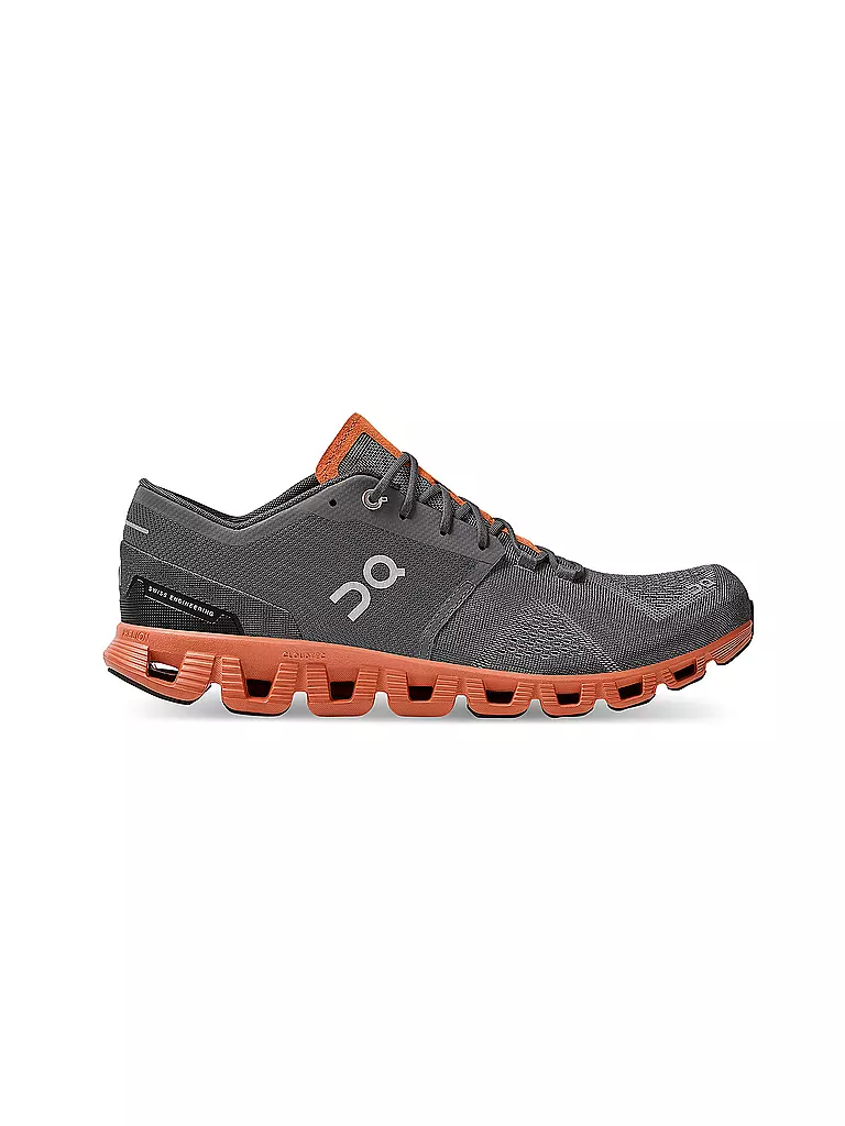 ON | Herren Laufschuhe Cloud X RUST ROCK | grau