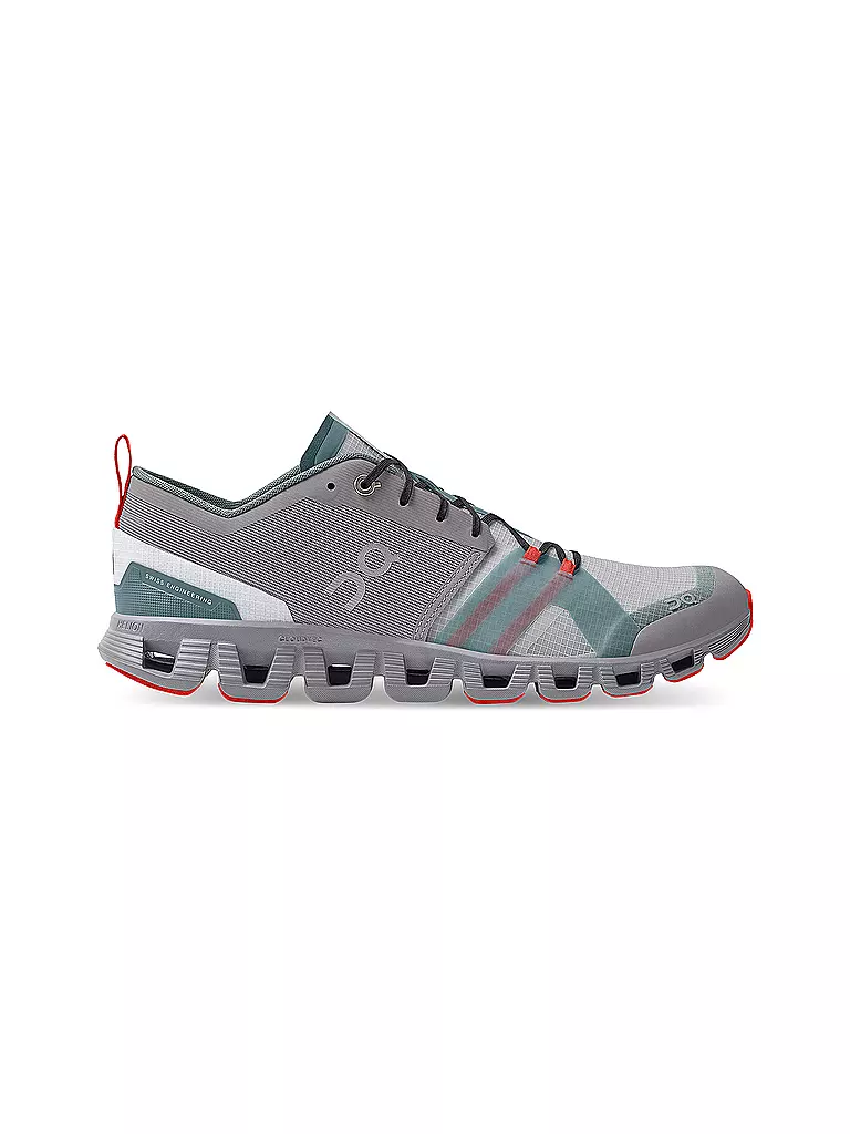 ON | Herren Laufschuhe Cloud X Shift ALLOY / RED | grau