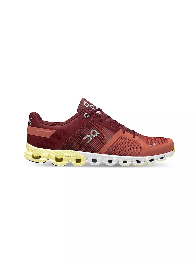 ON | Herren Laufschuhe Cloudflow RUST LIMELIGHT | rot