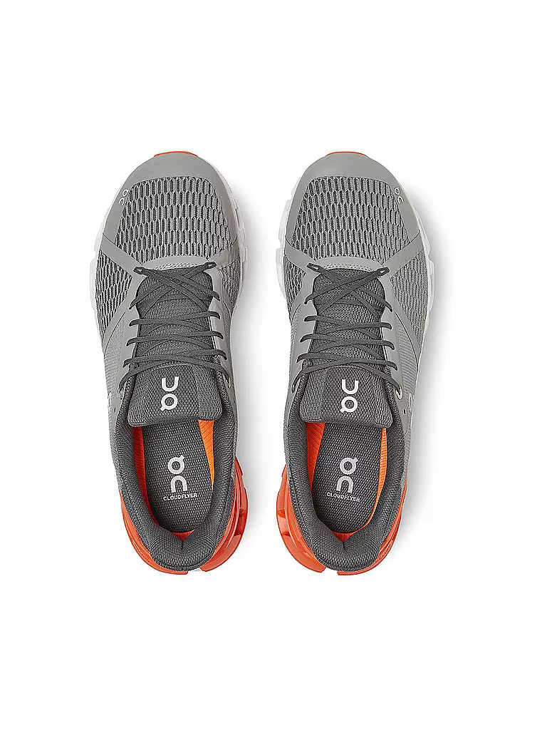 ON | Herren Laufschuhe Cloudflyer GREY ORANGE | grau