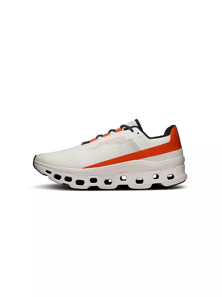 ON | Herren Laufschuhe Cloudmonster UNDYED WHITE | weiss