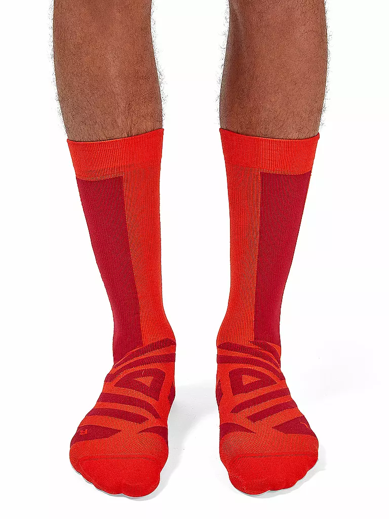 ON | Herren Laufsocken High Sock | rot