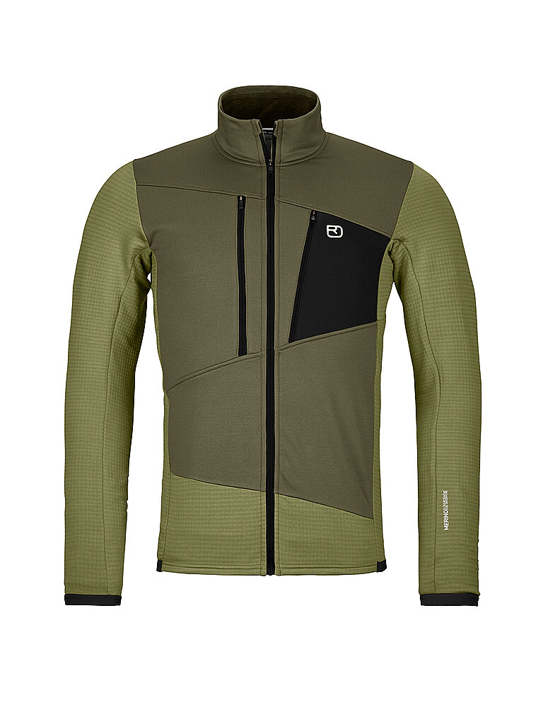 Ortovox ORTOVOX Herren Fleecejacke Grid olive | S, olive