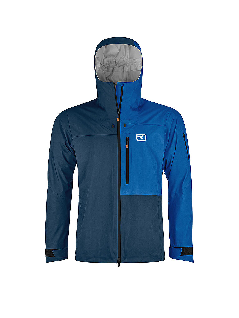 Ortovox ORTOVOX Herren Tourenjacke Ortler 3L Hoodie dunkelblau | S, dunkelblau