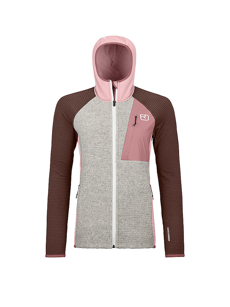 Ortovox ORTOVOX Damen Fleecejacke Classic Knit Hoodie rosa | M, rosa