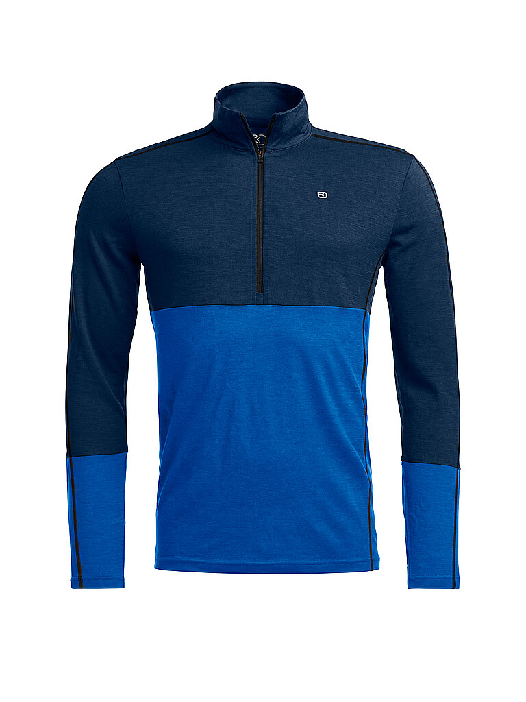 Ortovox ORTOVOX Herren Unterzieh Zipshirt 185 ROCK'N'WOOL blau | XL, blau