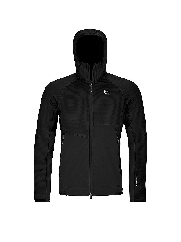Ortovox ORTOVOX Herren Fleecejacke RIB Hoodie schwarz | S, schwarz