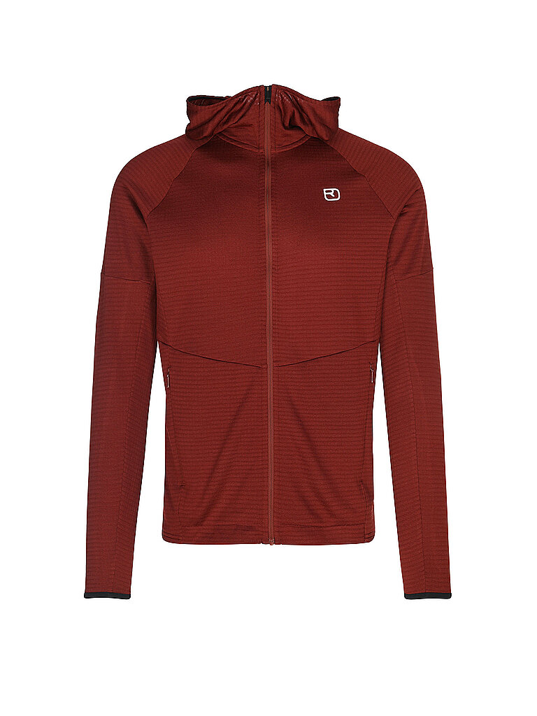 Ortovox ORTOVOX Herren Fleecejacke Light Grid Hoodie dunkelrot | M, dunkelrot