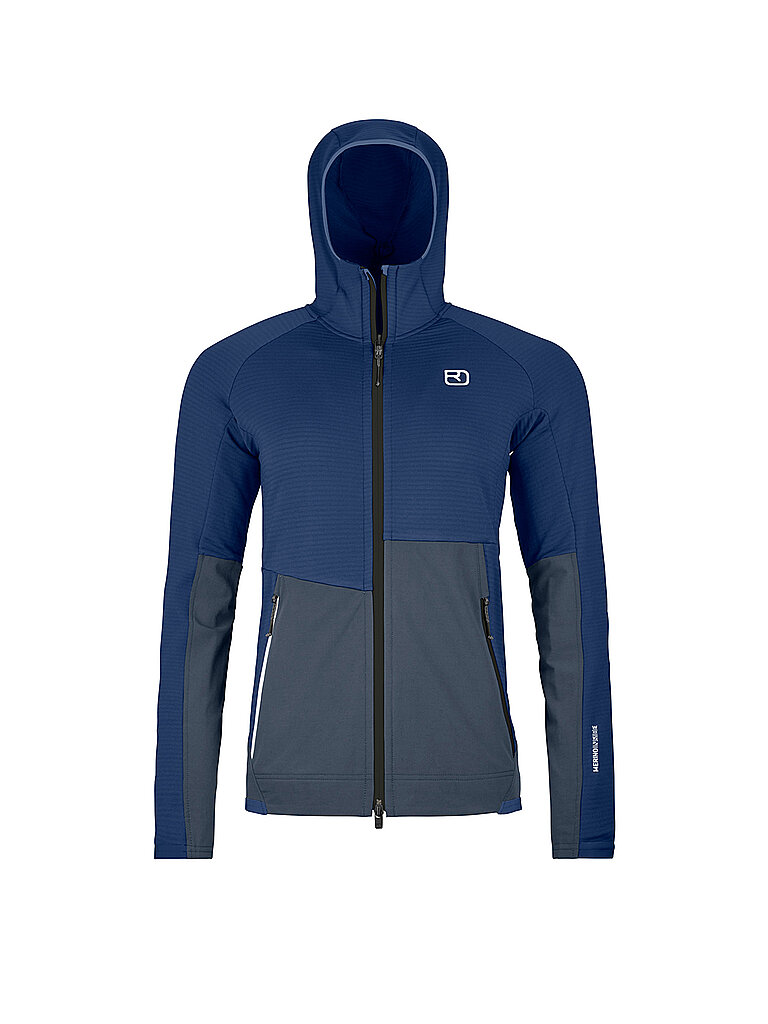 Ortovox ORTOVOX Damen Fleecejacke Rib Hoodie dunkelblau | S, dunkelblau