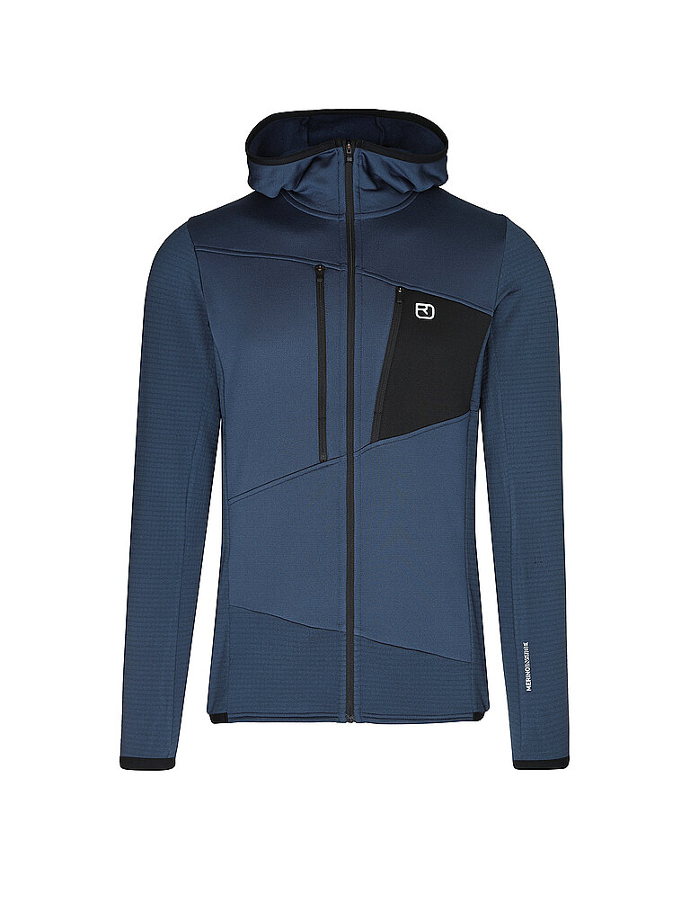 Ortovox ORTOVOX Herren Fleecejacke Grid Hoodie dunkelblau | S, dunkelblau