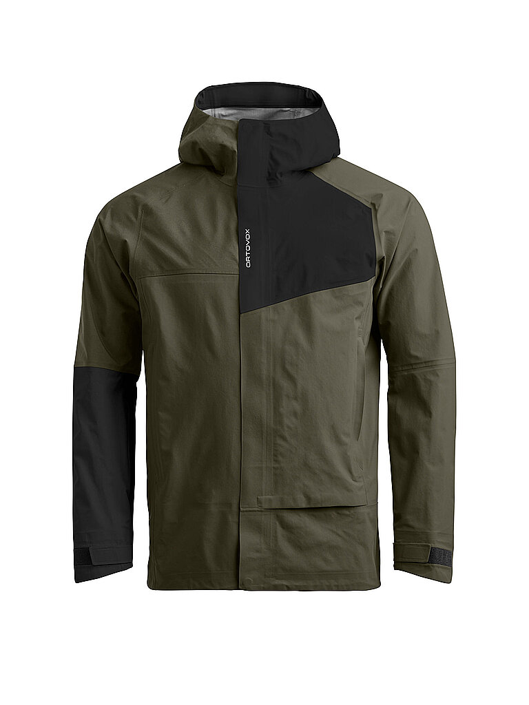 Ortovox ORTOVOX Herren Wanderjacke Seceda 3L Hoodie olive | S, olive