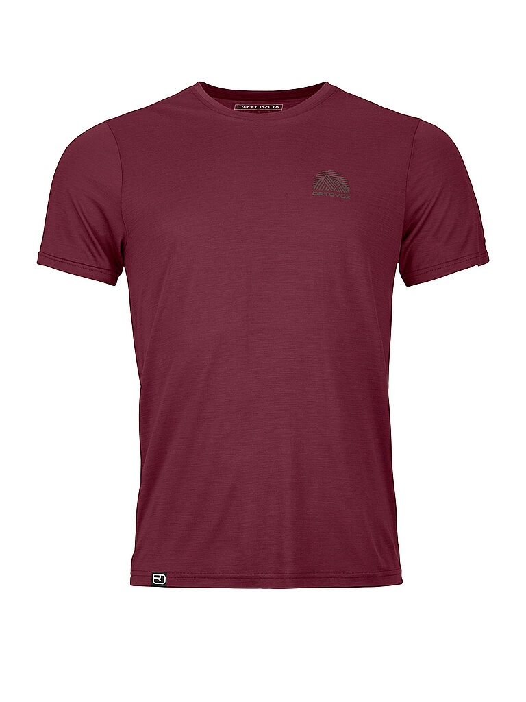 Ortovox ORTOVOX Herren Funktionsshirt 120 COOL TEC MTN STRIPE dunkelrot | S, dunkelrot