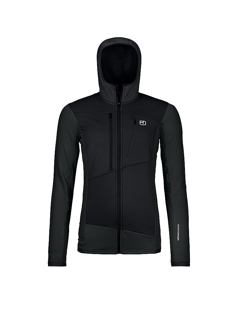 Ortovox ORTOVOX Damen Fleecejacke Fleece Grid Hoodie schwarz | XS, schwarz