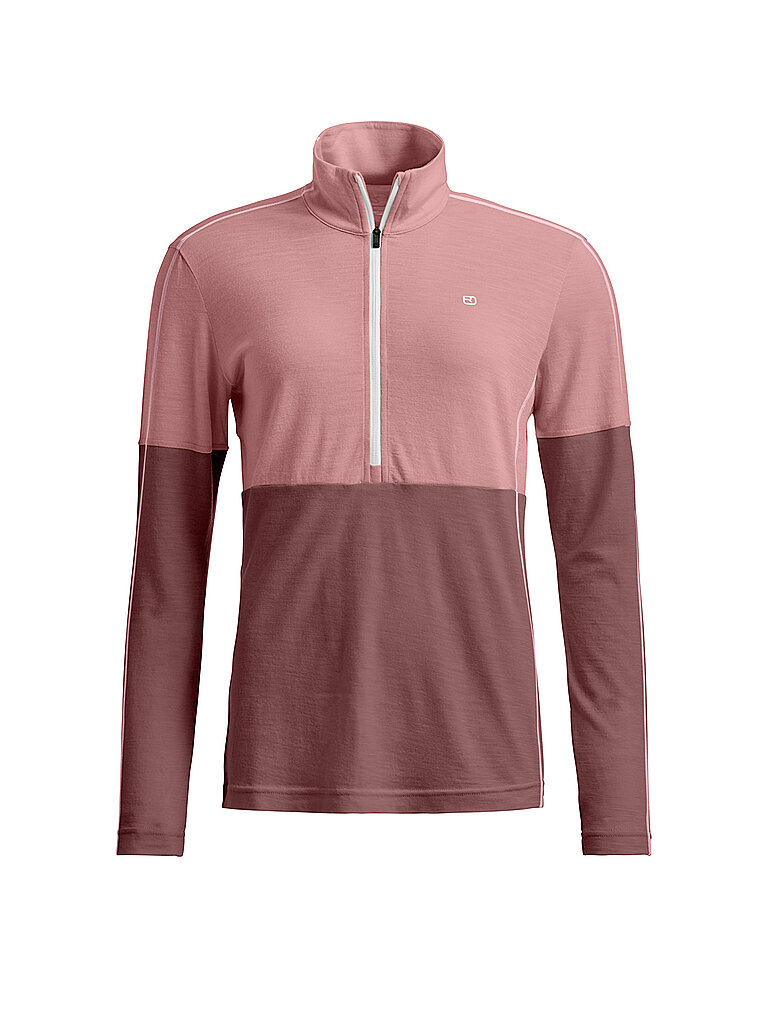 Ortovox ORTOVOX Damen Unterzieh Zipshirt 185 ROCK'N'WOOL rosa | XS, rosa