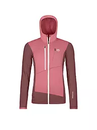ORTOVOX | Damen Fleecejacke Fleece Grid Hoodie | koralle