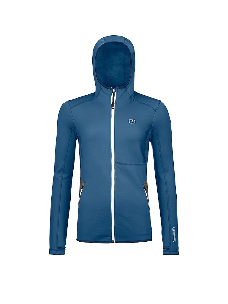 ORTOVOX | Damen Fleecejacke Hoodie | blau