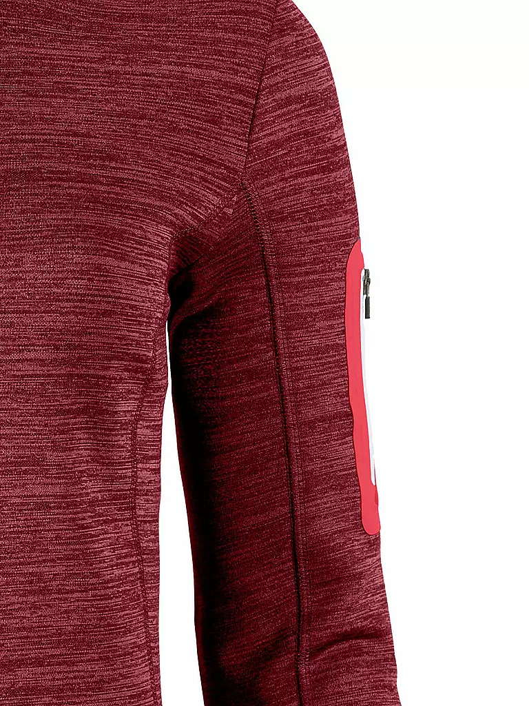 ORTOVOX | Damen Fleecejacke Melange Hoody | rot