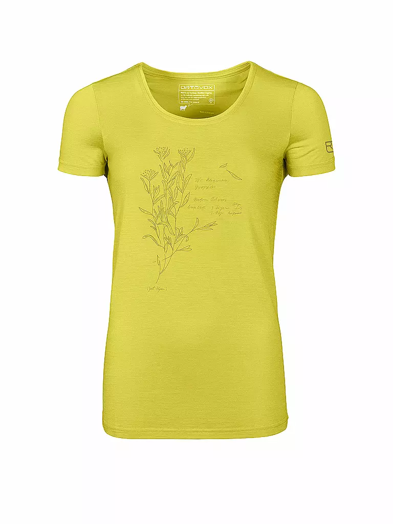 ORTOVOX | Damen Funktionsshirt 120 Tec Sweet Alison | gelb