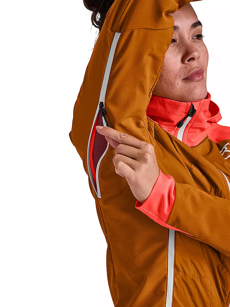 ORTOVOX | Damen Hybridjacke Col.Becchei Hoodie | orange