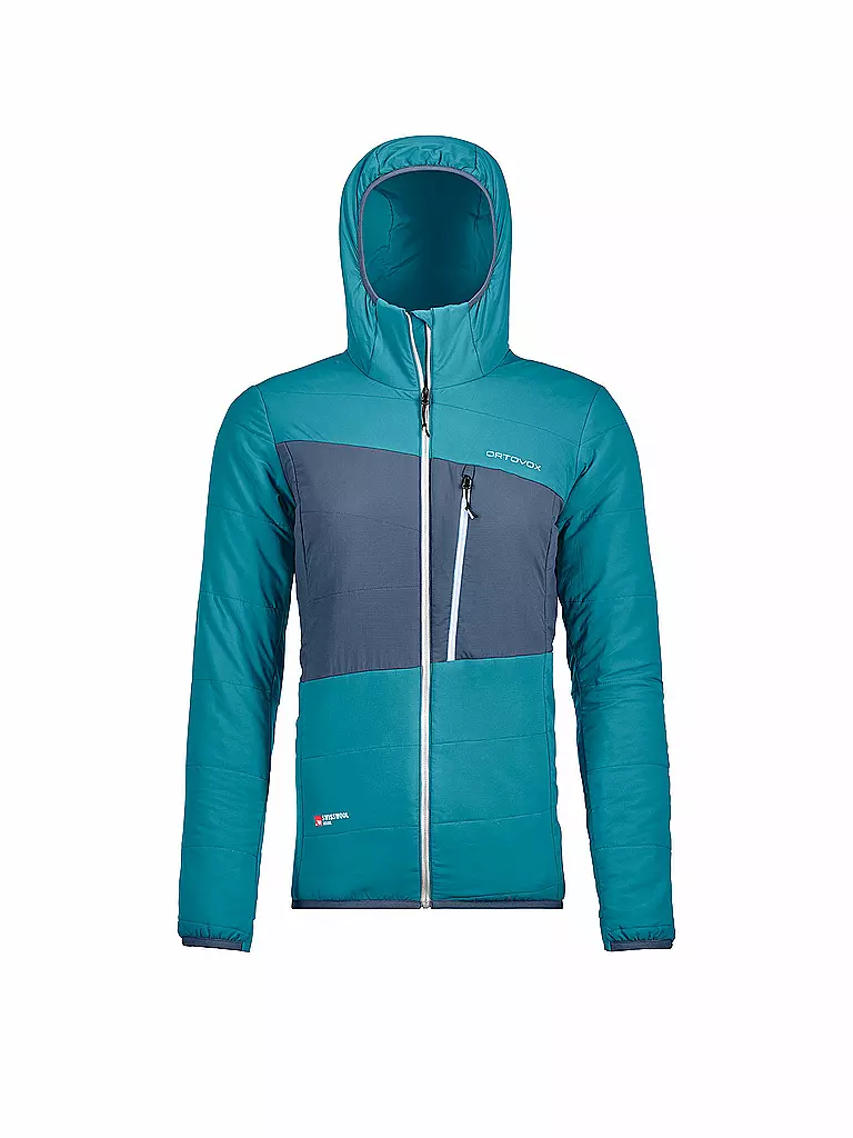 ORTOVOX | Damen Isolationsjacke Zebru Hoody SWISSWOOL | türkis