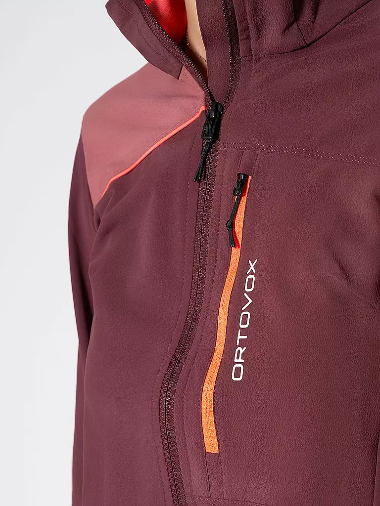 ORTOVOX | Damen Softshelljacke Pala Hoodie Light | rot