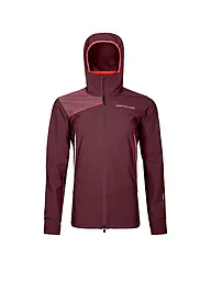 ORTOVOX | Damen Softshelljacke Pala Hoodie | dunkelrot