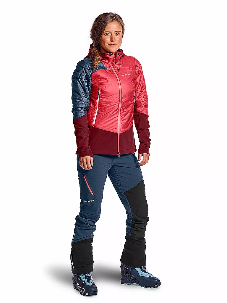 ORTOVOX | Damen Touren Hybridjacke Piz Palü | rot
