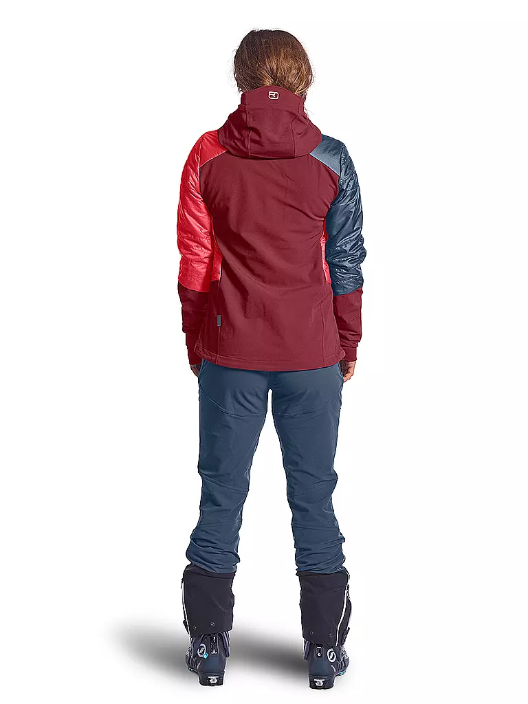 ORTOVOX | Damen Touren Hybridjacke Piz Palü | rot