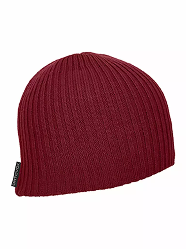 ORTOVOX | Herren Beanie Double Rib Logo | rot