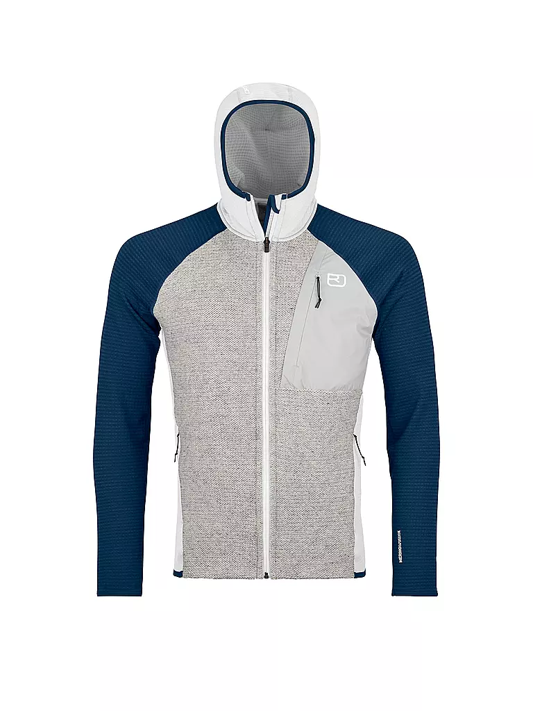 ORTOVOX | Herren Fleecejacke Classic Knit Hoodie | hellgrau