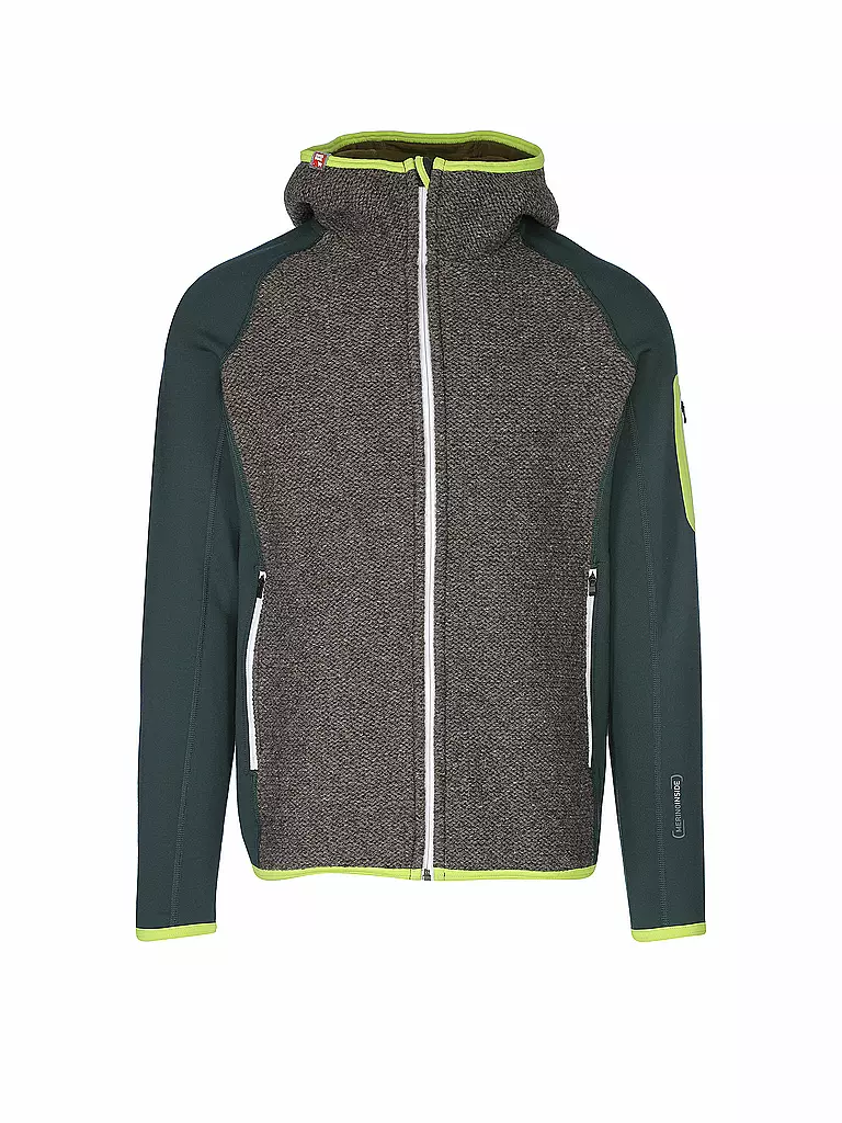 ORTOVOX | Herren Fleecejacke Fleece Plus Classic Knit Hoodie | grün