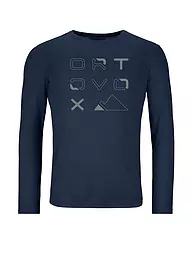 ORTOVOX | Herren Funktionsshirt 185 Merino Brand Outline | dunkelblau