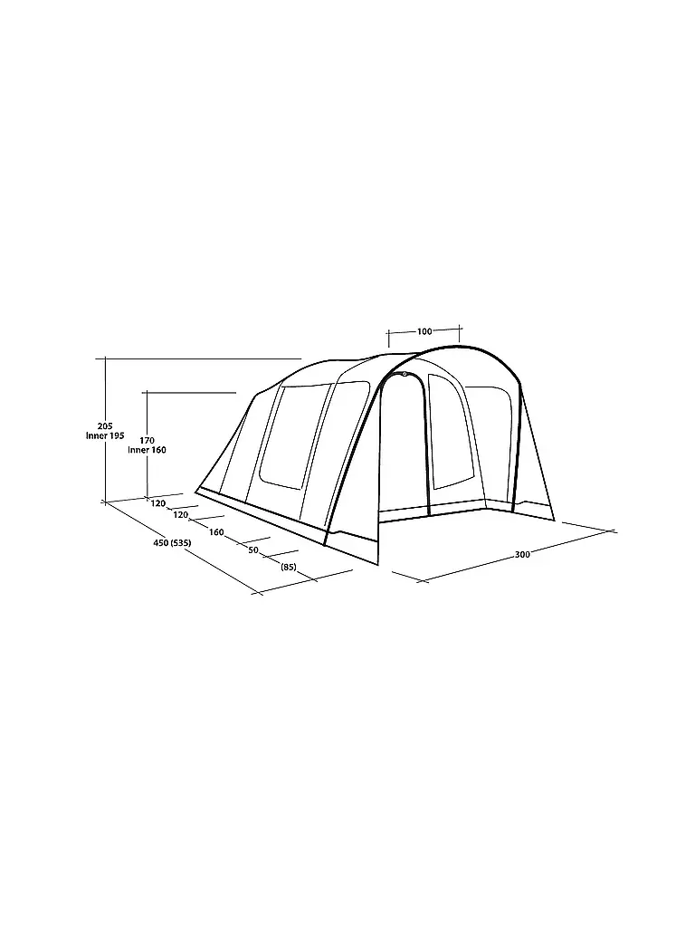 OUTWELL | Zelt Sunhill 5 Air | dunkelblau