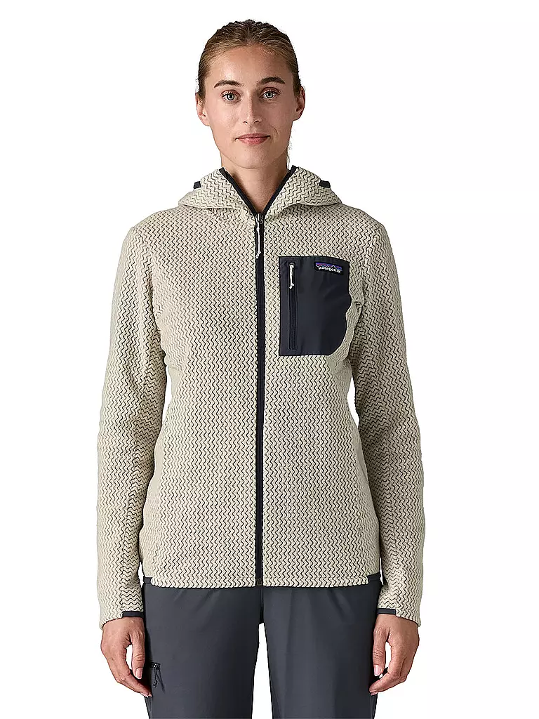PATAGONIA | Damen Fleecejacke R1® Air Full-Zip Hoodie | beige