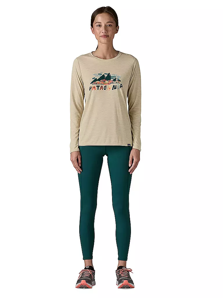 PATAGONIA | Damen Funktionsshirt Long-Sleeved Capilene® Cool Daily Graphic | beige
