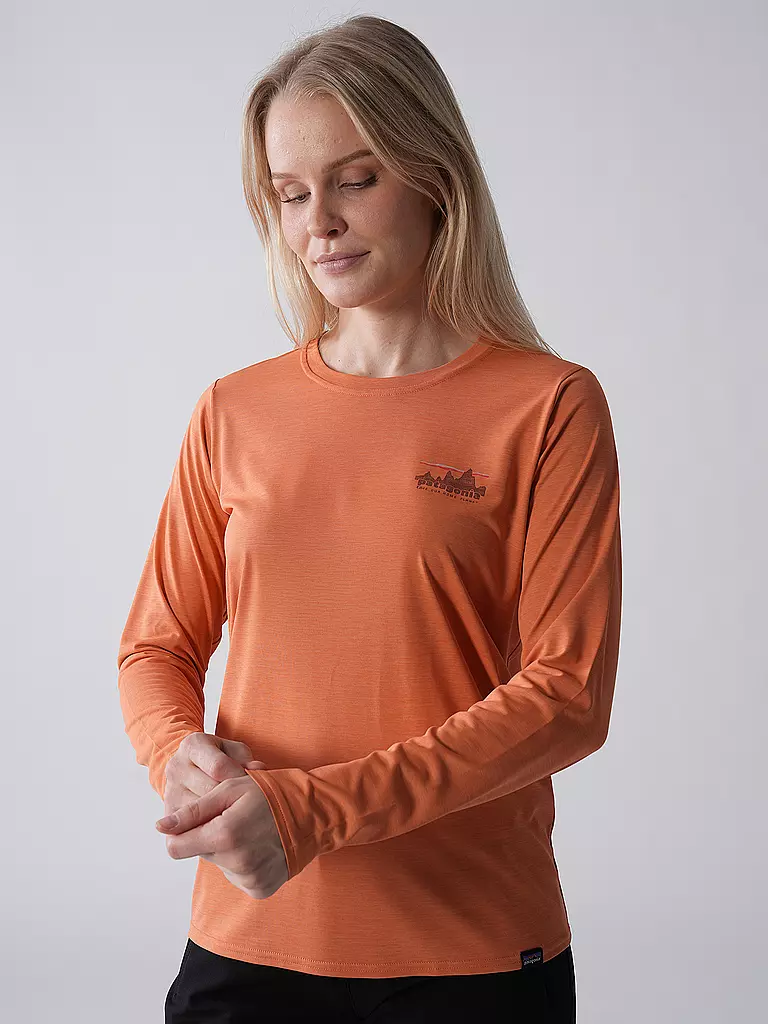 PATAGONIA | Damen Funktionsshirt Long-Sleeved Capilene® Cool Daily Graphic | orange
