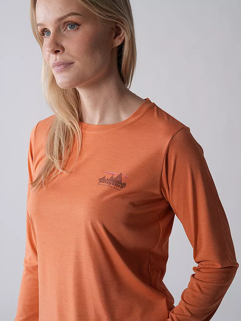 PATAGONIA | Damen Funktionsshirt Long-Sleeved Capilene® Cool Daily Graphic | orange
